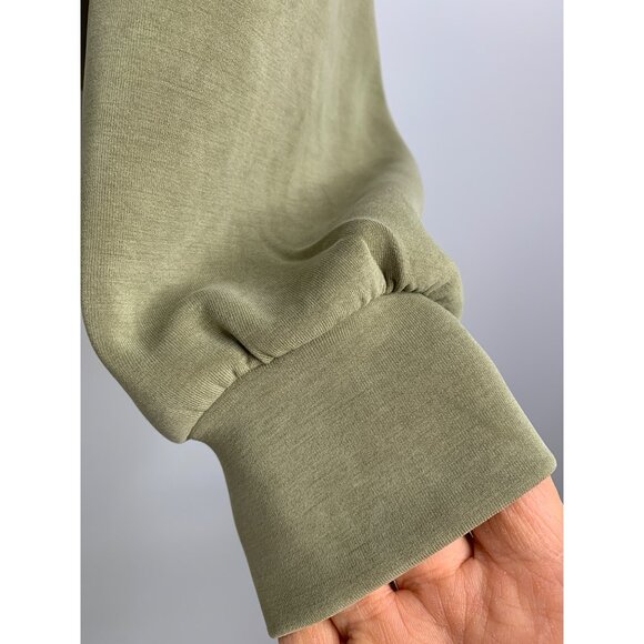 Lululemon Softstreme Perfectly Oversized Cropped Crew Size 10 7179 Army Green - Picture 11 of 15